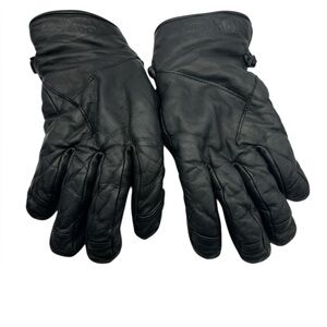 Marmot Mens Medium Black Leather Winter Gloves Insulated Cold Weather